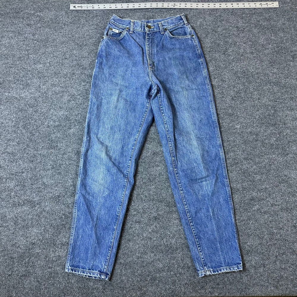Lee Jeans Womens Size 25 Blue Vintage High Waisted Mom Denim Tapered Leg Wash